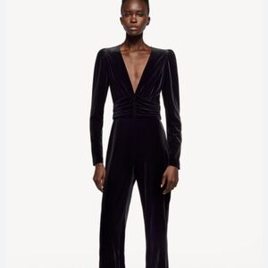 Zara velvet jumpsuit